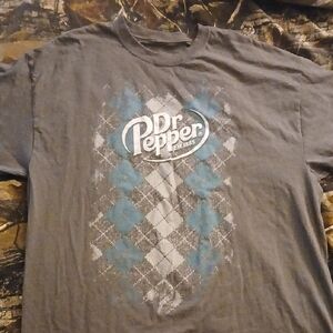 Gray and Blue Argyle Men's Tee